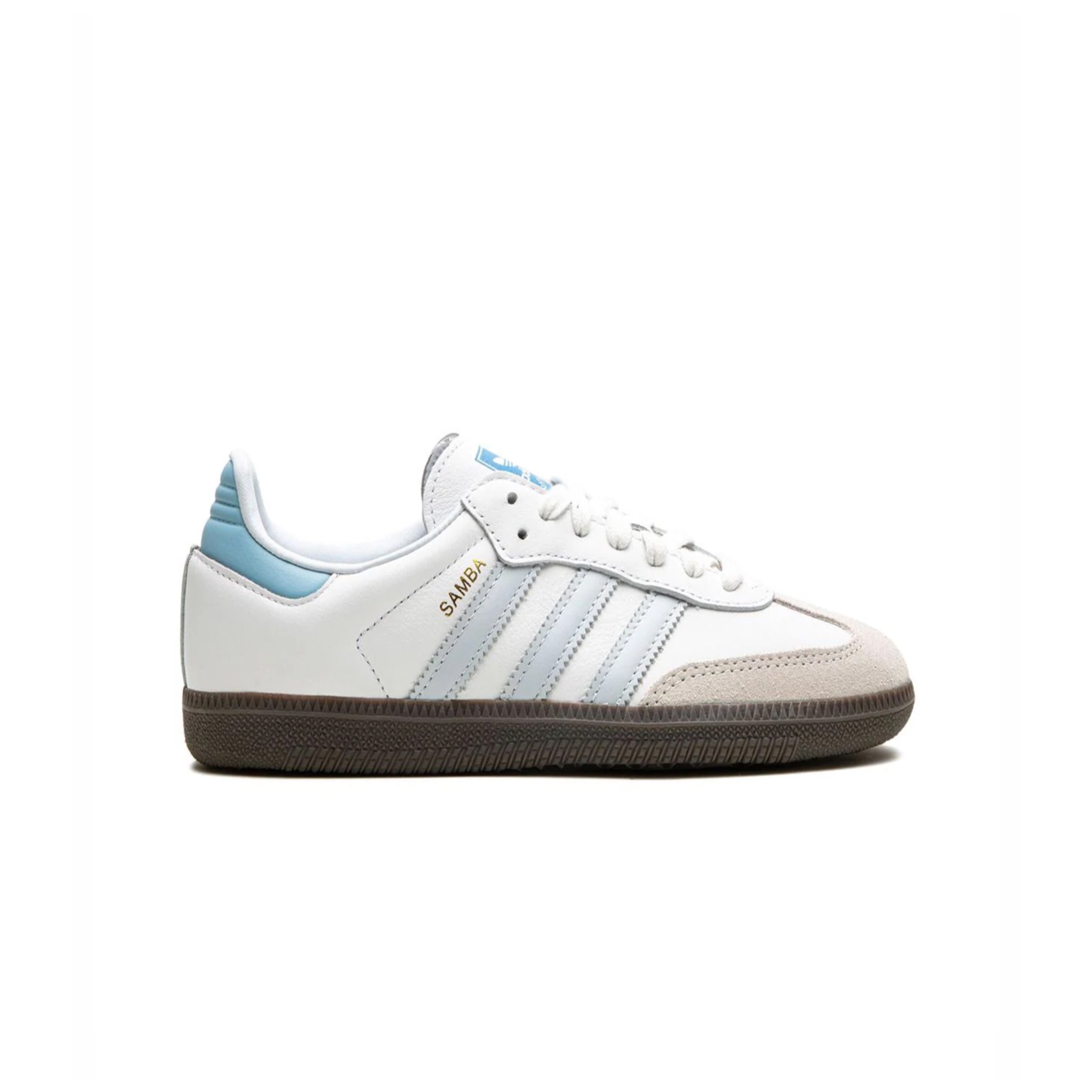 Samba Kids "White/Sky Blue"