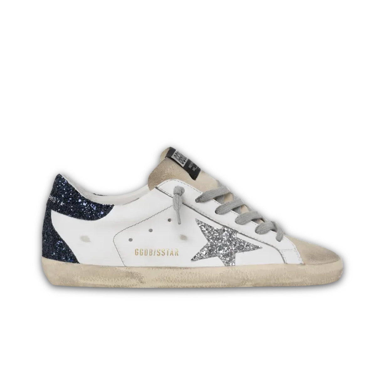 Superstar "White Silver Blue Glitter"
