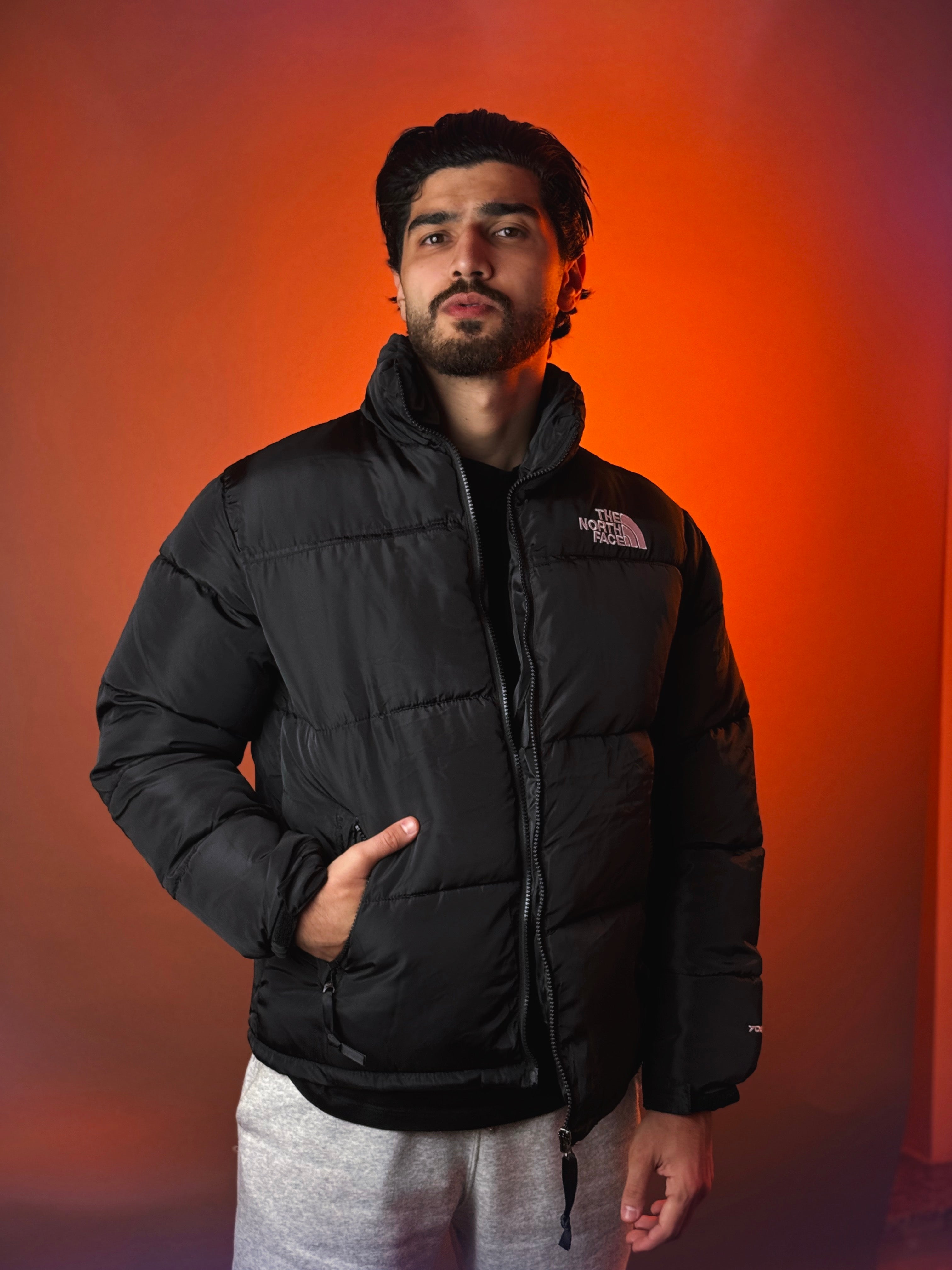 1996 Retro Nuptse Puffer Jacket "Black"