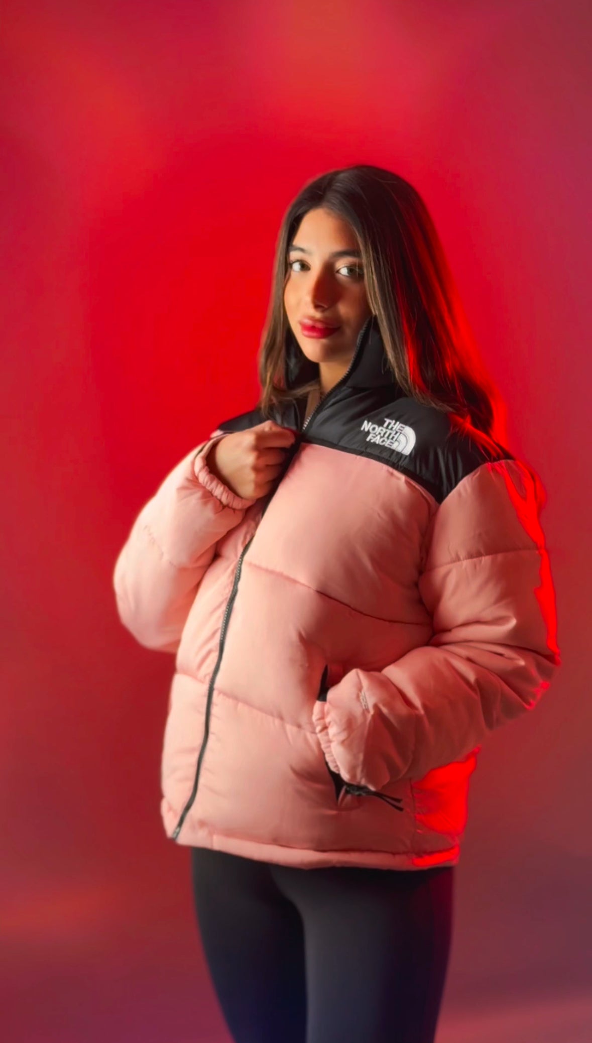 1996 Retro Nuptse Puffer Jacket "Shady Rose"