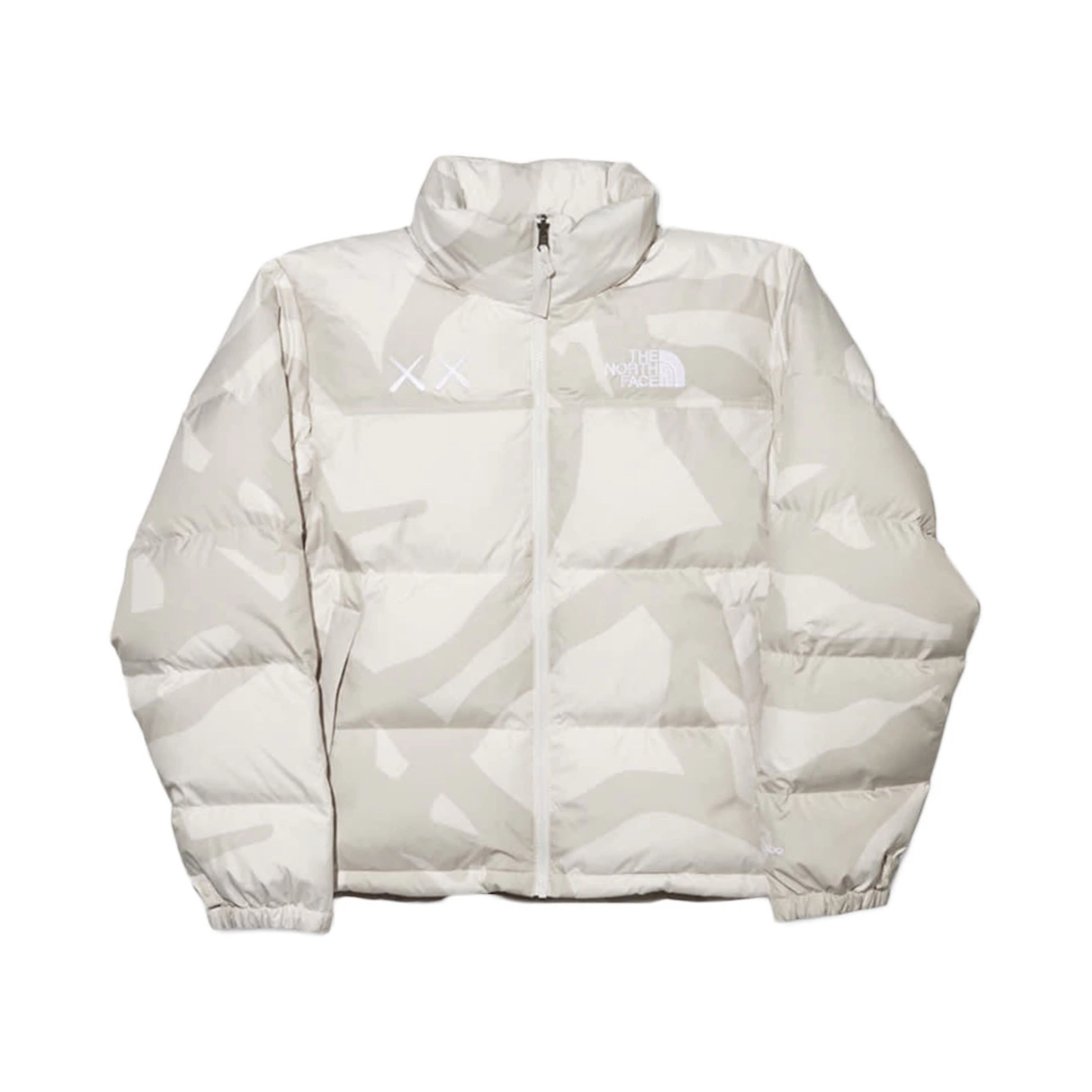 TNF x KAWS 1996 Retro Nuptse Puffer Jacket "Moonlight Ivory"